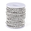 304 Stainless Steel Rhinestone Strass Chains CHS-G011-08P-03-2