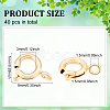 DICOSMETIC 40Pcs Eco-friendly Brass Spring Ring Clasps KK-DC0001-72-2