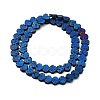 Electroplated Natural Lava Rock Beads Strands G-Q1009-G01-01B-2