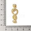 Rack Plating Brass Micro Pave Clear Cubic Zirconia Fold Over Clasps KK-A222-06G-3