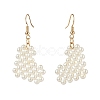 Heart Pearl Beads Dangle Earrings EJEW-JE04562-2