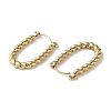 304 Stainless Steel Twist Hoop Earrings STAS-Z052-09G-2