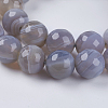 Natural Striped Agate/Banded Agate Beads Strands X-G-G581-10mm-09-3
