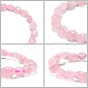 Natural Rose Quartz Bead Stretch Bracelets BJEW-K213-01-2