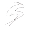 2Pcs 2 Colors 304 Stainless Steel Slider Necklace Makings AJEW-JB01265-2