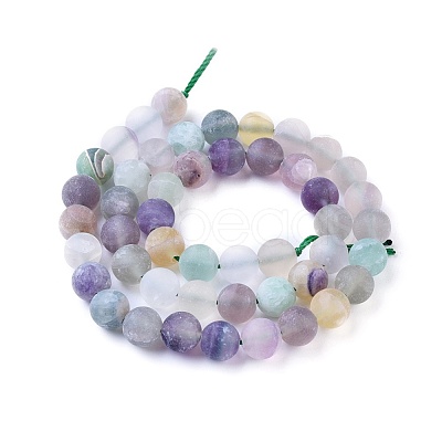 Natural Fluorite Beads Strands G-K292-01-1