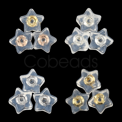 16Pcs 4 Colors Silicone Ear Nuts SIL-YW0001-01-1