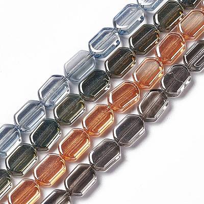 Electroplate Glass Beads Strands EGLA-L042-PL-1