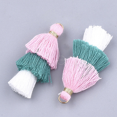 Polycotton(Polyester Cotton) Tassel Pendant Decorations FIND-T018-23-1