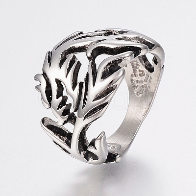 304 Stainless Steel Finger Rings RJEW-G091-02-1