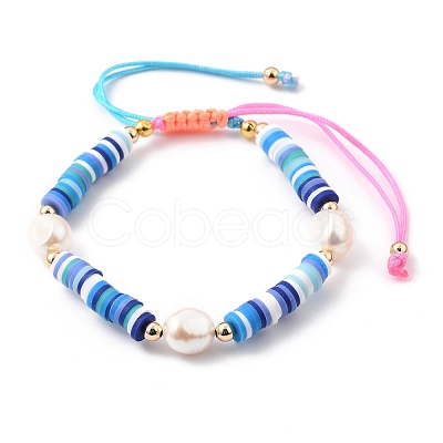 Adjustable Nylon Cord Braided Bead Bracelets BJEW-JB05490-1