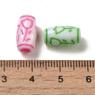 Opaque Acrylic Beads OACR-E039-02B-1