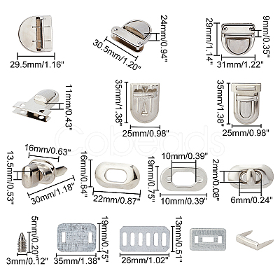 Handbags Lock Sets IFIN-PH0024-65-1