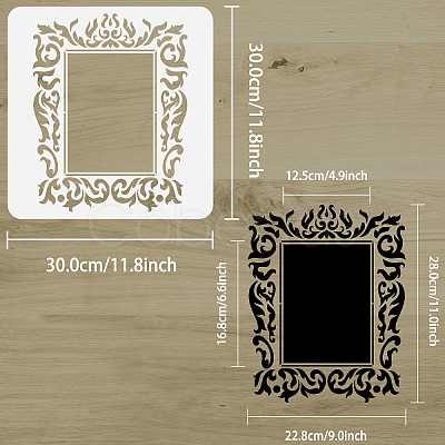 PET Hollow Out Drawing Painting Stencils DIY-WH0391-0304-1