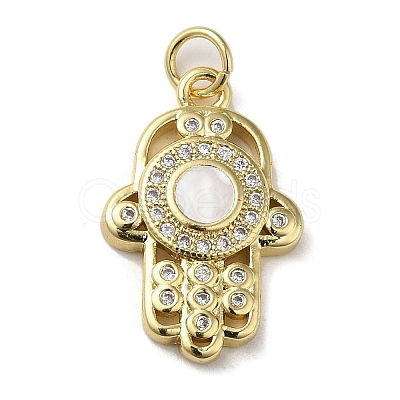 Brass Micro Pave Cubic Zirconia Pendants KK-Q808-02G-1