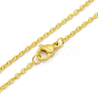 Unisex 304 Stainless Steel Cable Chain Necklaces STAS-O037-83-1