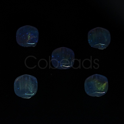 UV Plating Luminous Transparent Acrylic Beads OACR-P010-01-1