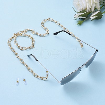 Aluminum Paperclip Chains Glasses Neck Cord X-AJEW-EH00027-01-1