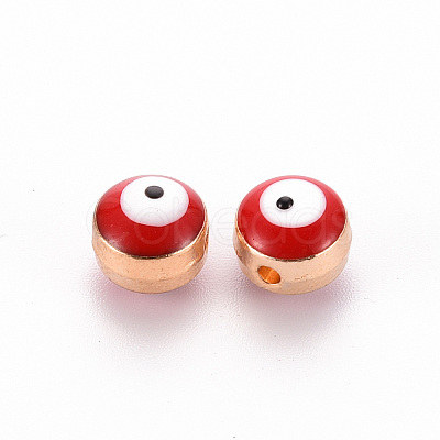 Alloy Enamel Beads ENAM-WH0047-14K-8mm-1