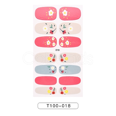 Full Cover Strawberry Flower Nail Stickers MRMJ-T100-018-1