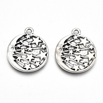 Tibetan Style Alloy Pendants X-TIBE-S323-018AS-RS-1