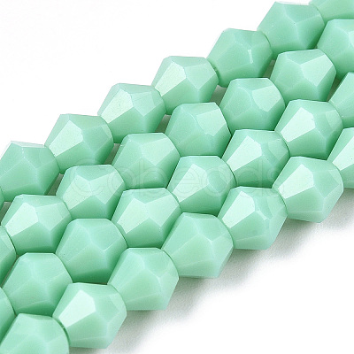 Opaque Solid Color Imitation Jade Glass Beads Strands EGLA-A039-P6mm-D20-1