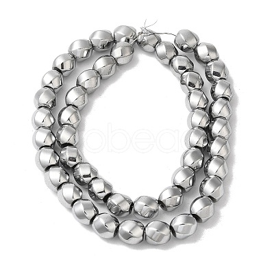 Electroplated Non-Magnetic Synthetic Hematite Beads Strands G-P518-05C-01-1