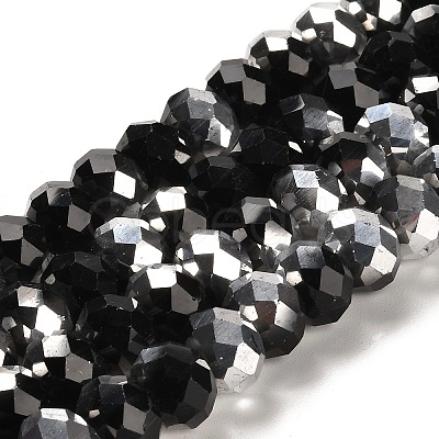 Electroplate Glass Beads Strands GR12MMY-27S-1