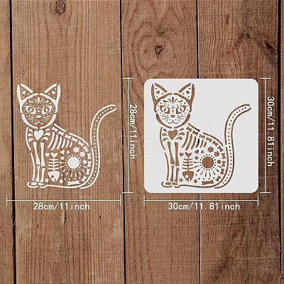 Large Plastic Reusable Drawing Painting Stencils Templates DIY-WH0172-694-1