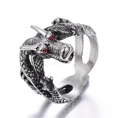 316 Surgical Stainless Steel Rings RJEW-F054-02AS-1