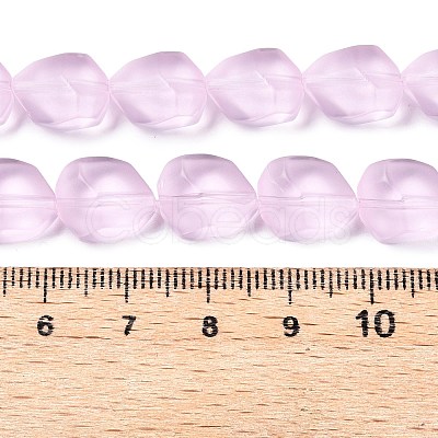 Frosted Glass Beads Strands GLAA-T023-30B-1