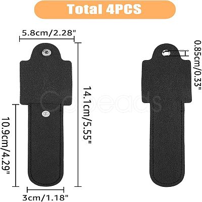 SUPERFINDINGS 4Pcs PU Leather Razor Sheath AJEW-FH0002-72A-1