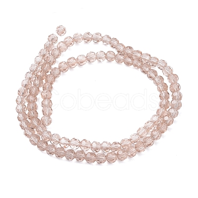 Transparent Glass Bead Strands GLAA-R136-4mm-15-1