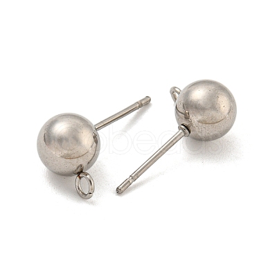 Non-Tarnish 304 Stainless Steel Stud Earring Findings STAS-O004-10E-P-1