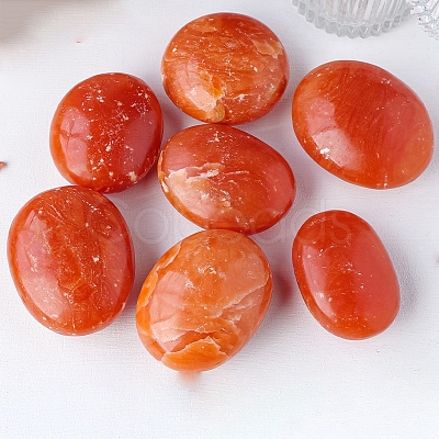 Natural Red Aventurine Palm Stones WG36837-01-1