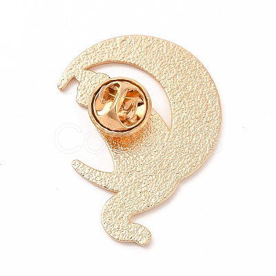 Moon with Cat Enamel Pin JEWB-B005-04A-1