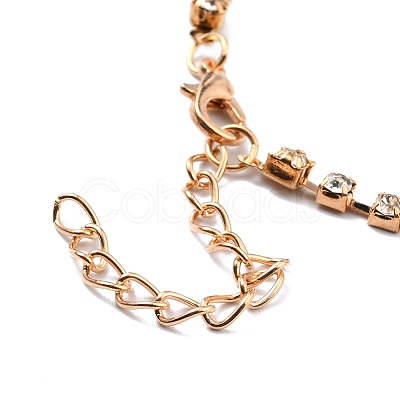 4Pcs 4 Style Alloy Chain Anklets Set with Heart Beaded and Butterfly Charm SJEW-D009-02KCG-1