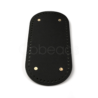 Oval PU Leather Knitting Crochet Bags Nail Bottom Shaper Pad PURS-WH0001-63D-1