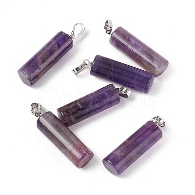 Natural Amethyst Pendants G-E135-02P-06-1