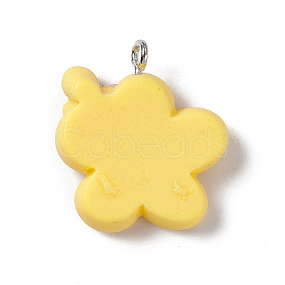 Opaque Resin Pendants X-RESI-M028-03D-1