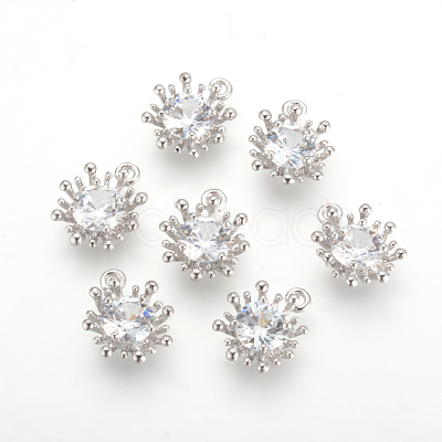 Alloy Cubic Zirconia Charms X-ZIRC-S056-26-1