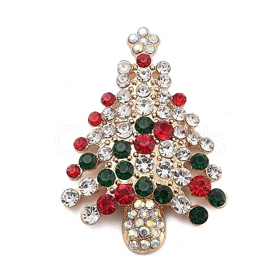 Christmas Alloy Rhinestone Cabochons FIND-U016-03G-04-1