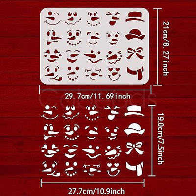 Plastic Reusable Drawing Painting Stencils Templates DIY-WH0202-382-1