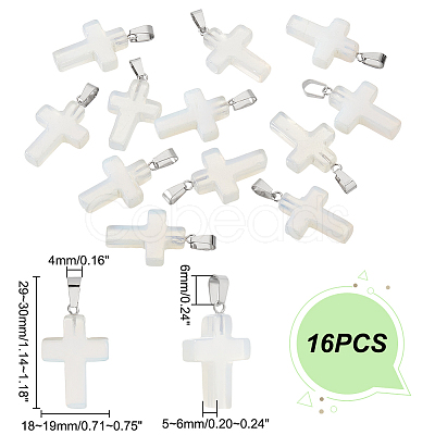 Unicraftale 16Pcs Opalite Pendants G-UN0001-15-1