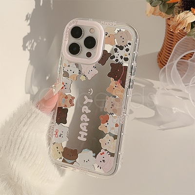 Cat Mirrored Axrylic Mobile Phone Cover PW-WG472D8-09-1