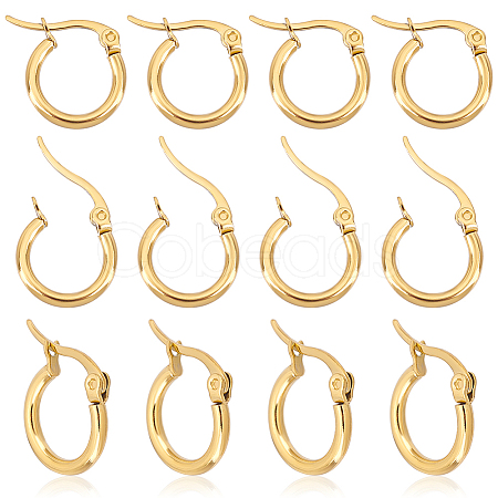 Unicraftale Ring 304 Stainless Steel Hoop Earrings EJEW-UN0001-05-11G-A-1