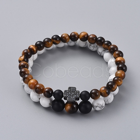 Stretch Bracelet Sets BJEW-JB05027-04-1