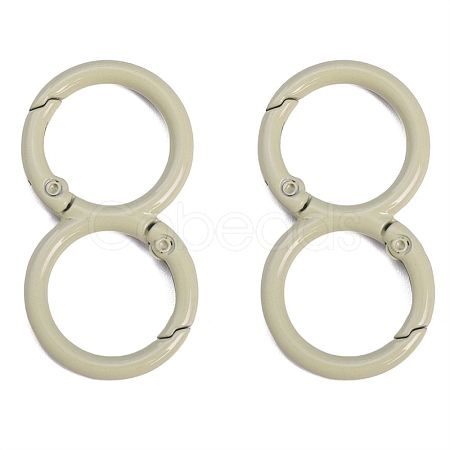 Spray Painted Alloy 8-shaped Keychain Clasps PW-WGE4E28-07-1