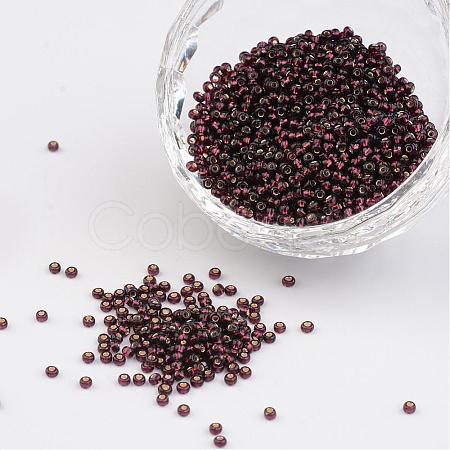 Indigo 11/0 Round Transparent Glass Seed Beads X-SEED-Q007-F57-1