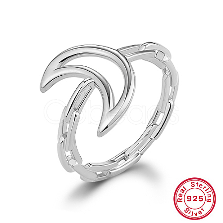 Rhodium Plated 925 Sterling Silver Finger Ring KD4692-07-1-1